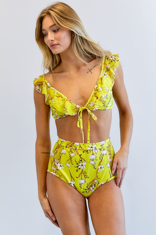 FLORAL PRINTED SWIMMEAR SET