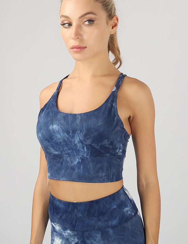 Strappy Back Tie-Dye Crop Top