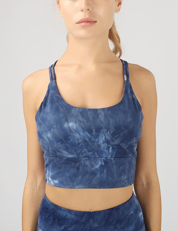 Strappy Back Tie-Dye Crop Top