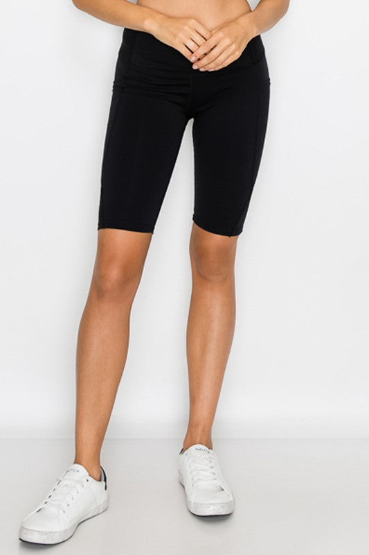 Second-Skin Feel Biker Shorts with pockets