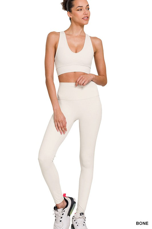 ATHLETIC RACERBACK TANK TOP & LEGGINGS SET