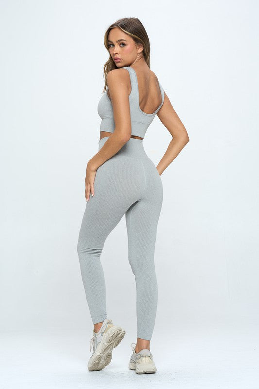 Ribbed Seamless Long Sleeve Set