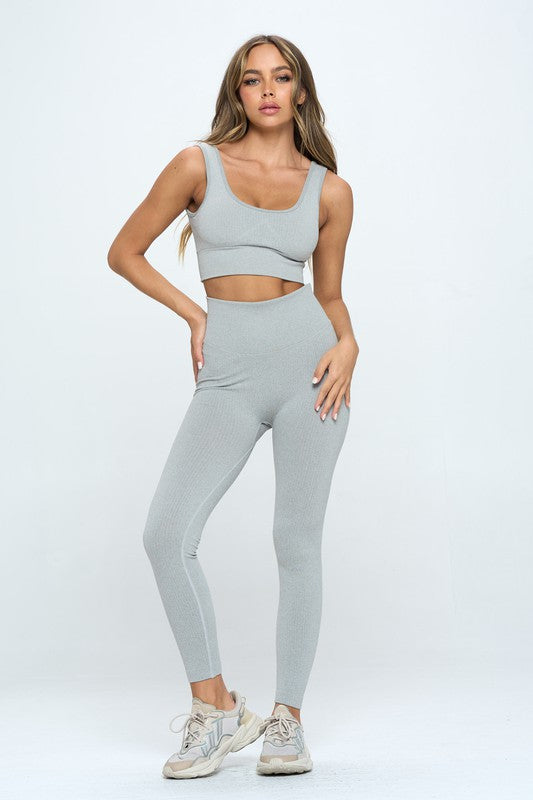 Ribbed Seamless Long Sleeve Set