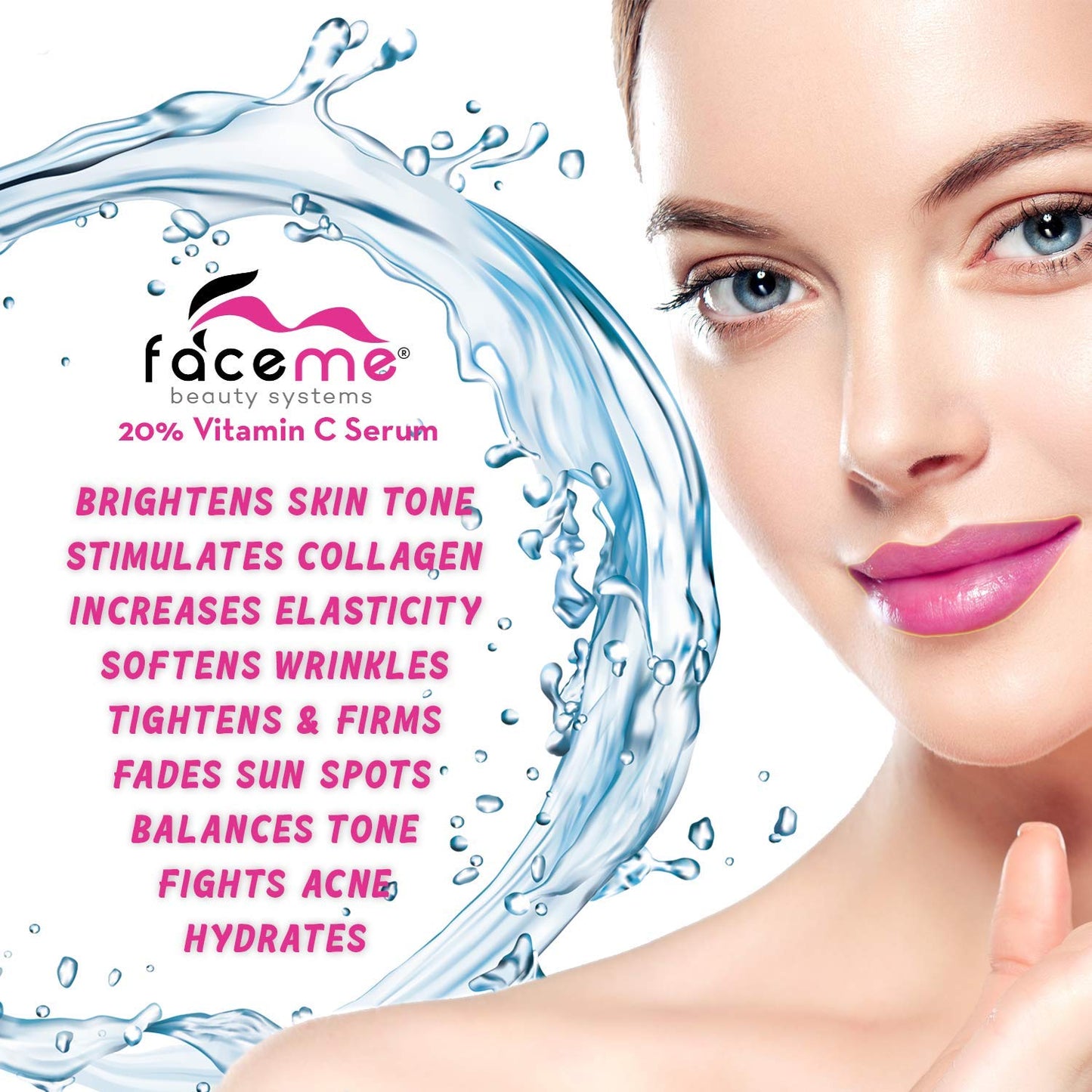 Vitamin C Serum 20% for FACE, Organic & Natural, Supreme Anti-Aging Formula with Super Hydrating Hyaluronic Acid, Plant Stem Cells & Antioxidants. Builds Collagen, Brightens & Fights Wrinkles! 1oz