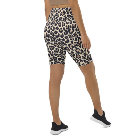 Chloe Leopard Print High Waisted Biker Shorts