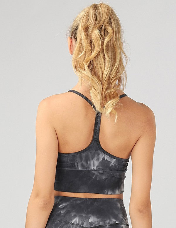 Y Back Tie Dye Crop Top