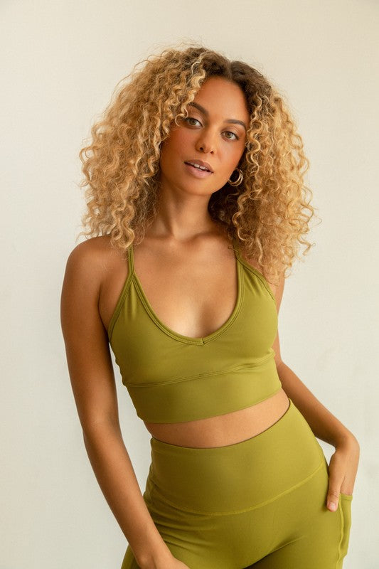 High Impact Criss Cross Back Sport Bra Top