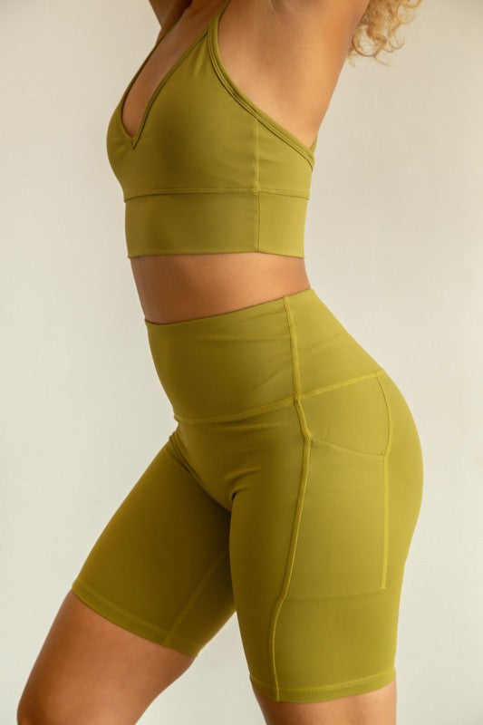 High Impact Criss Cross Back Sport Bra Top