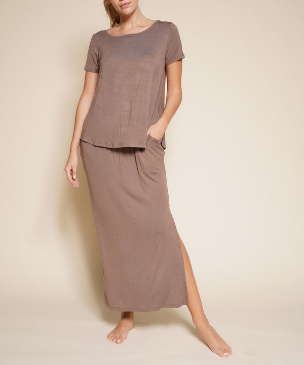 Bamboo classic Top with skirt set.