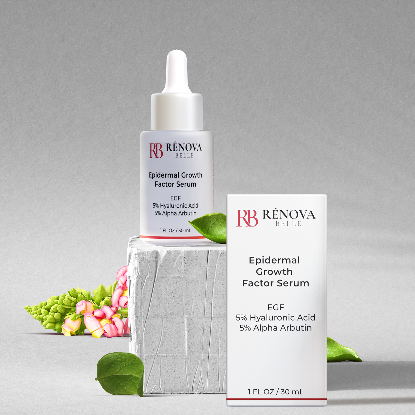 Epidermal Growth Factor EGF Serum + Hyaluronic Acid 5% + Alpha Arbutin 5% Renew & Repair Skin