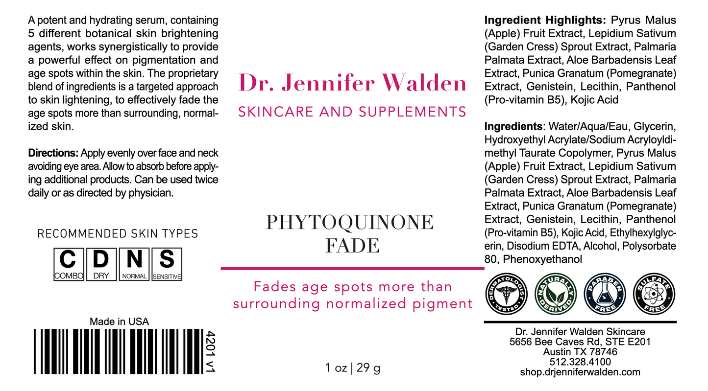 PHYTOQUINONE FADE PIGMENT CONTROL