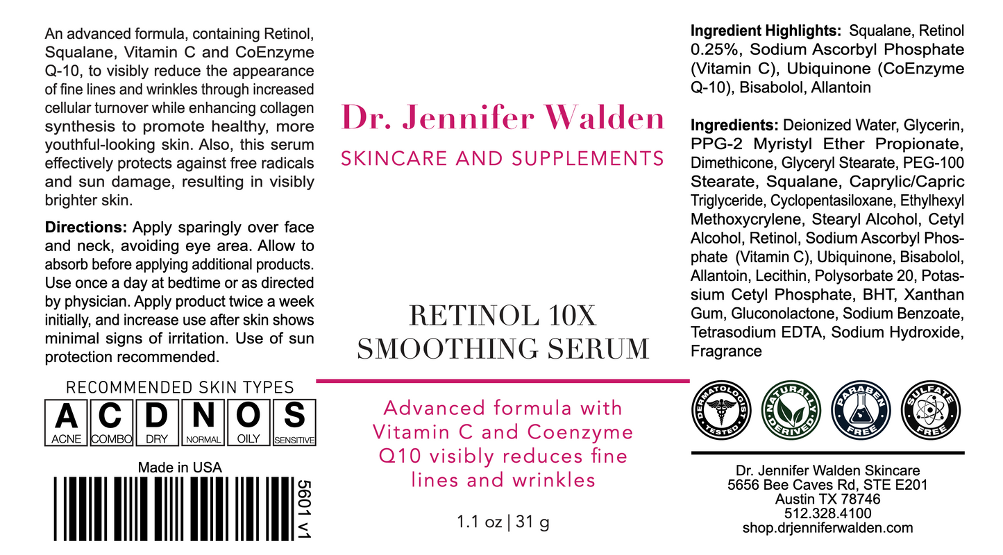 RETINOL 10x SMOOTHING SERUM