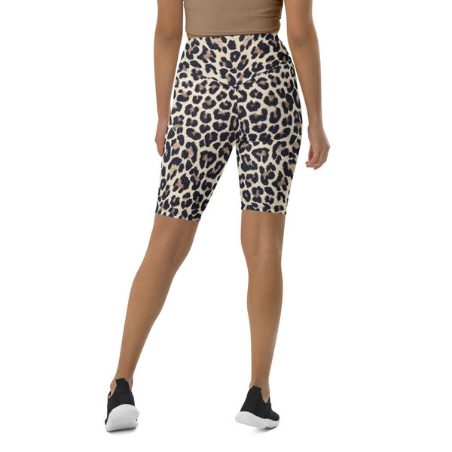 Chloe Leopard Print High Waisted Biker Shorts