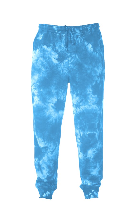 Light Blue Crystal Tie Dye Joggers