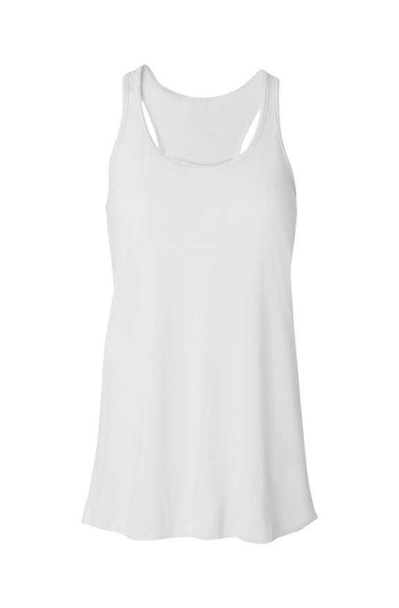 White Flowy Racerback Tank
