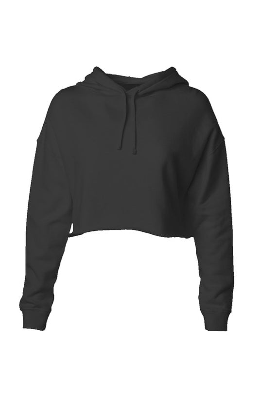 Black Lightweight Crop Hoodie