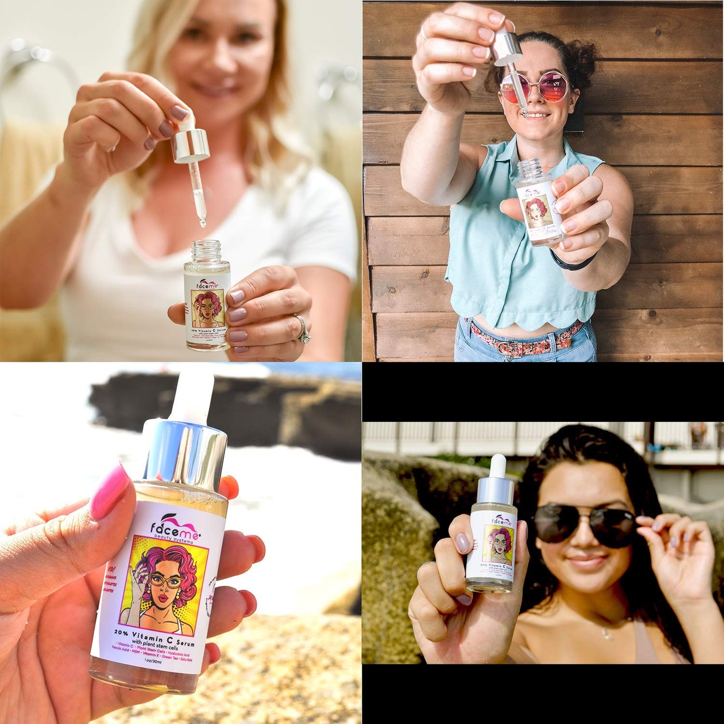 Vitamin C Serum 20% for FACE, Organic & Natural, Supreme Anti-Aging Formula with Super Hydrating Hyaluronic Acid, Plant Stem Cells & Antioxidants. Builds Collagen, Brightens & Fights Wrinkles! 1oz
