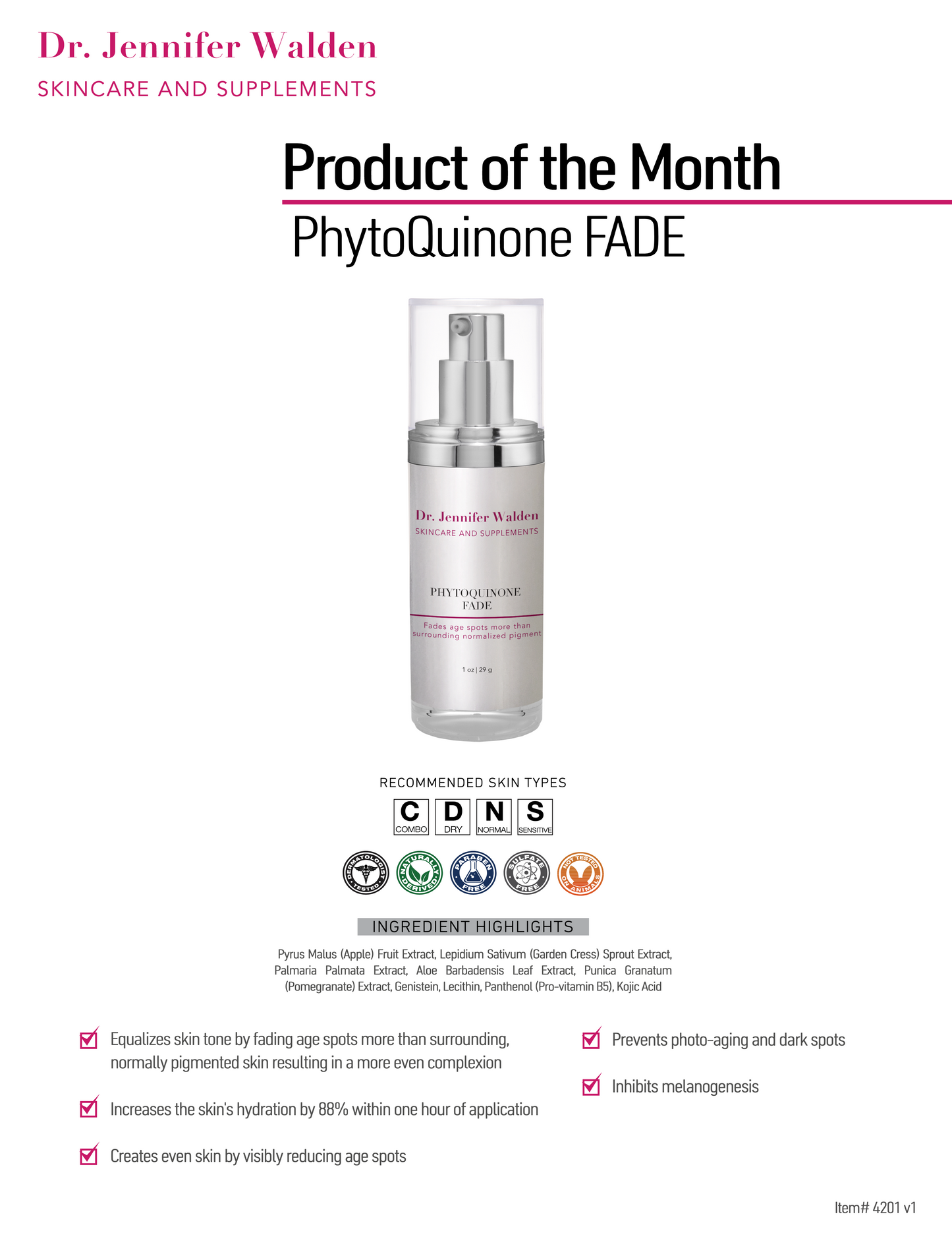 PHYTOQUINONE FADE PIGMENT CONTROL