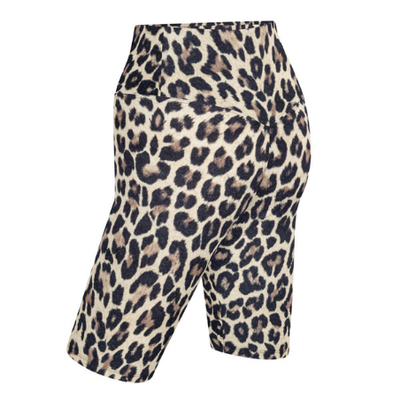 Chloe Leopard Print High Waisted Biker Shorts