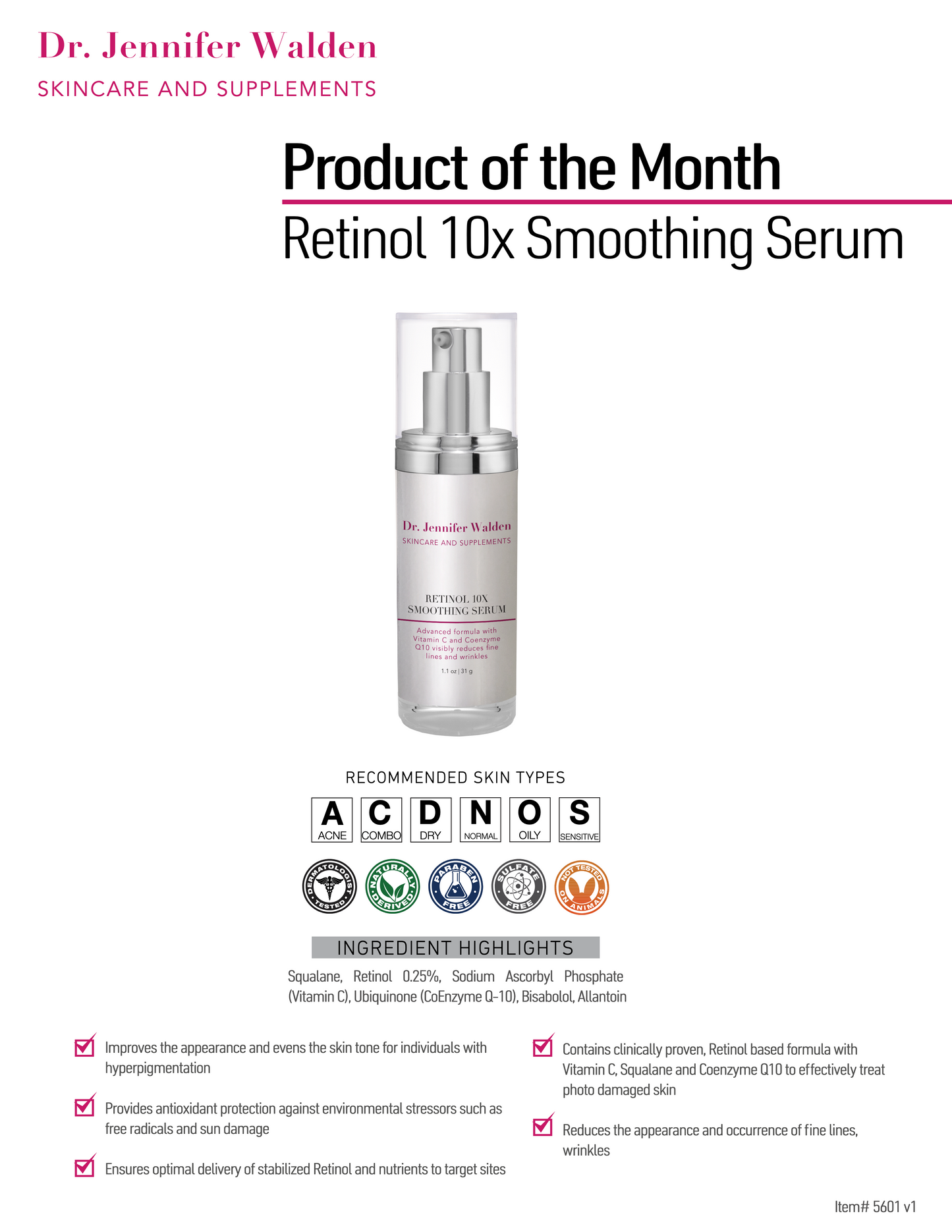 RETINOL 10x SMOOTHING SERUM