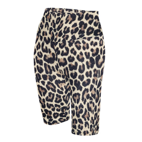 Chloe Leopard Print High Waisted Biker Shorts