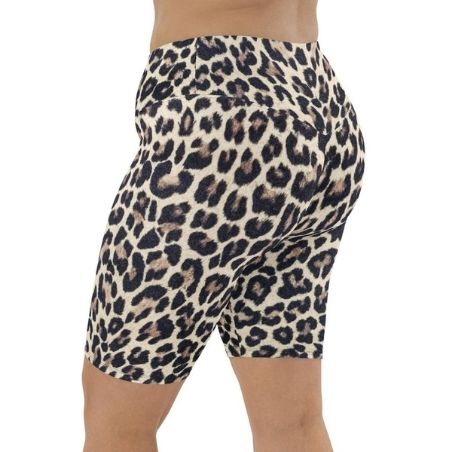 Chloe Leopard Print High Waisted Biker Shorts