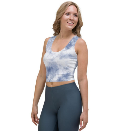 Alexa Sky Blu Tie Dye Crop Top
