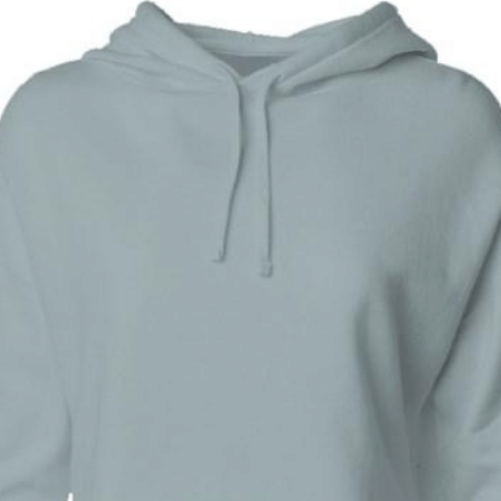 Kristy Womens Mint Soft Lightweight Cropped Hoodie Close Up Front Detail