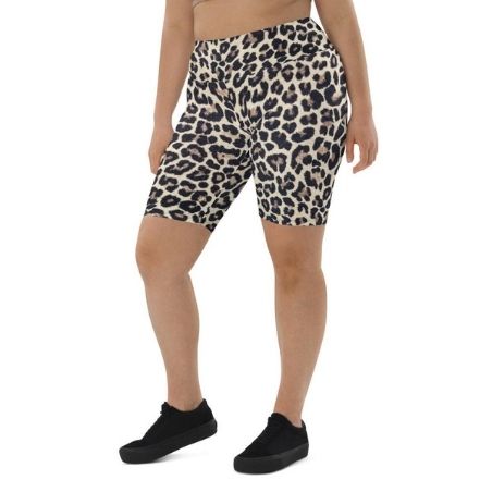 Chloe Leopard Print High Waisted Biker Shorts