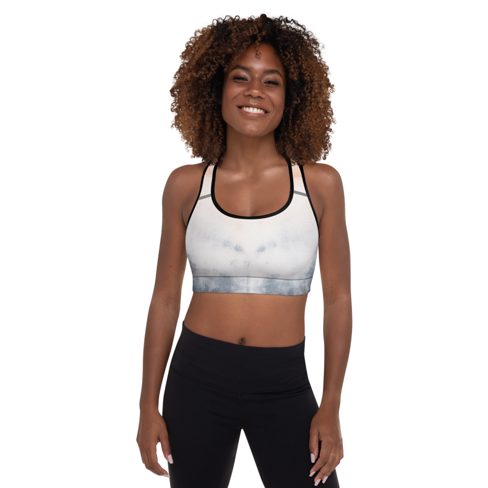 Holly Padded Marble Pattern Sports Bra