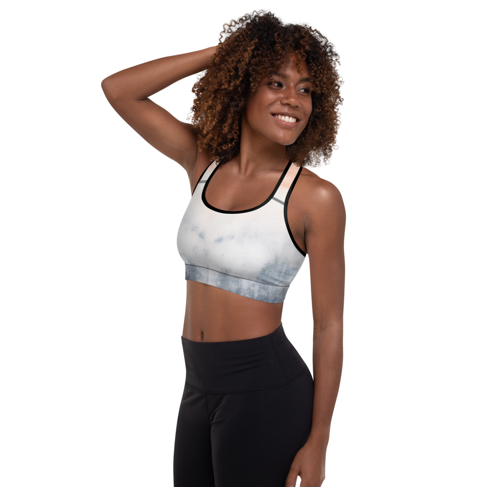 Holly Padded Marble Pattern Sports Bra