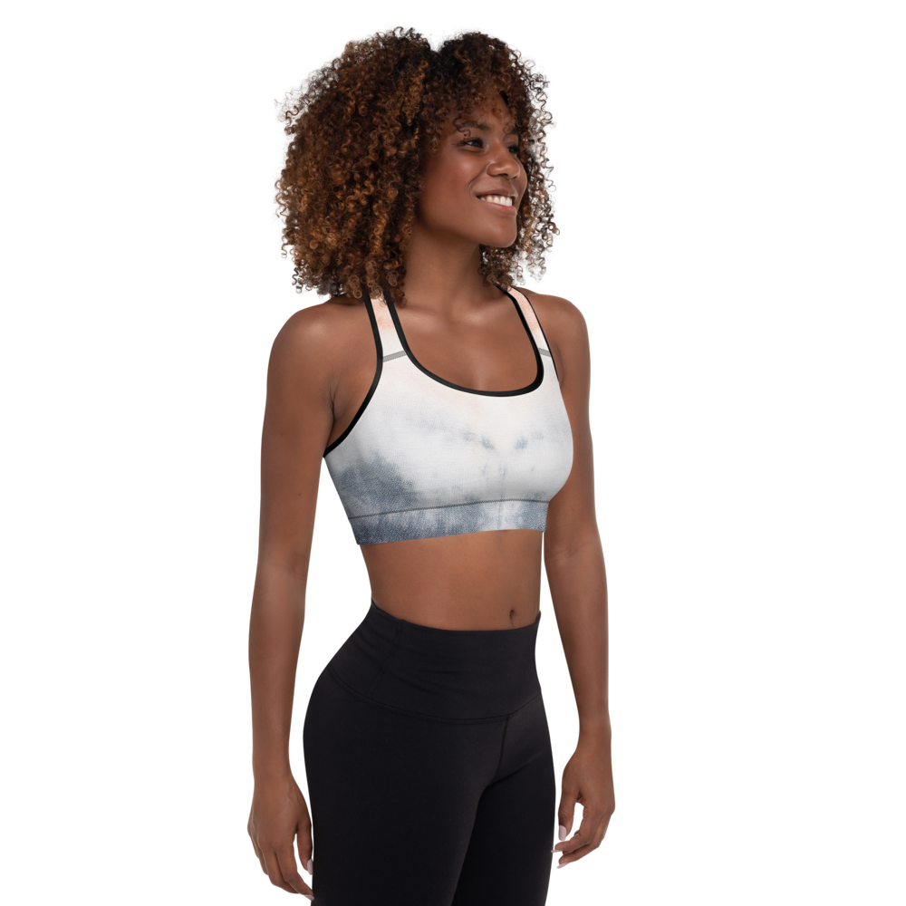 Holly Padded Marble Pattern Sports Bra