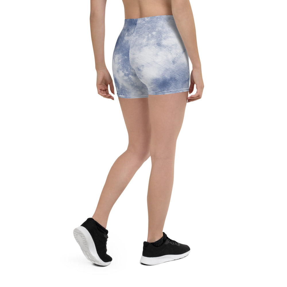 Alexa Sky Blue Tie Dye Shorts