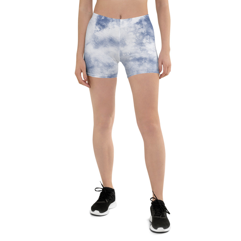 Alexa Sky Blue Tie Dye Shorts