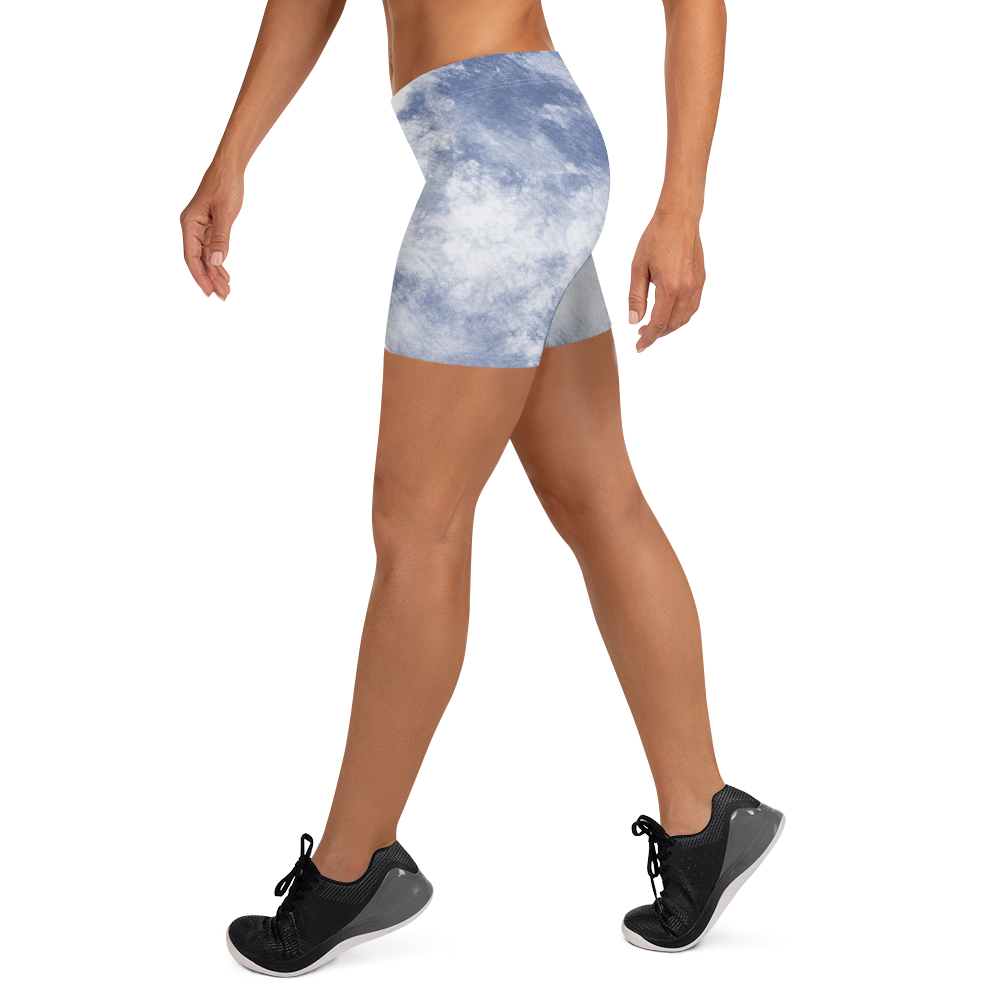 Alexa Sky Blue Tie Dye Shorts