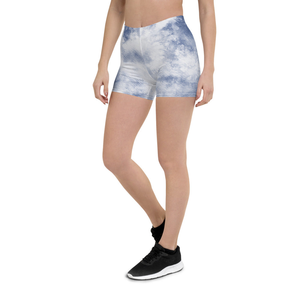Alexa Sky Blue Tie Dye Shorts