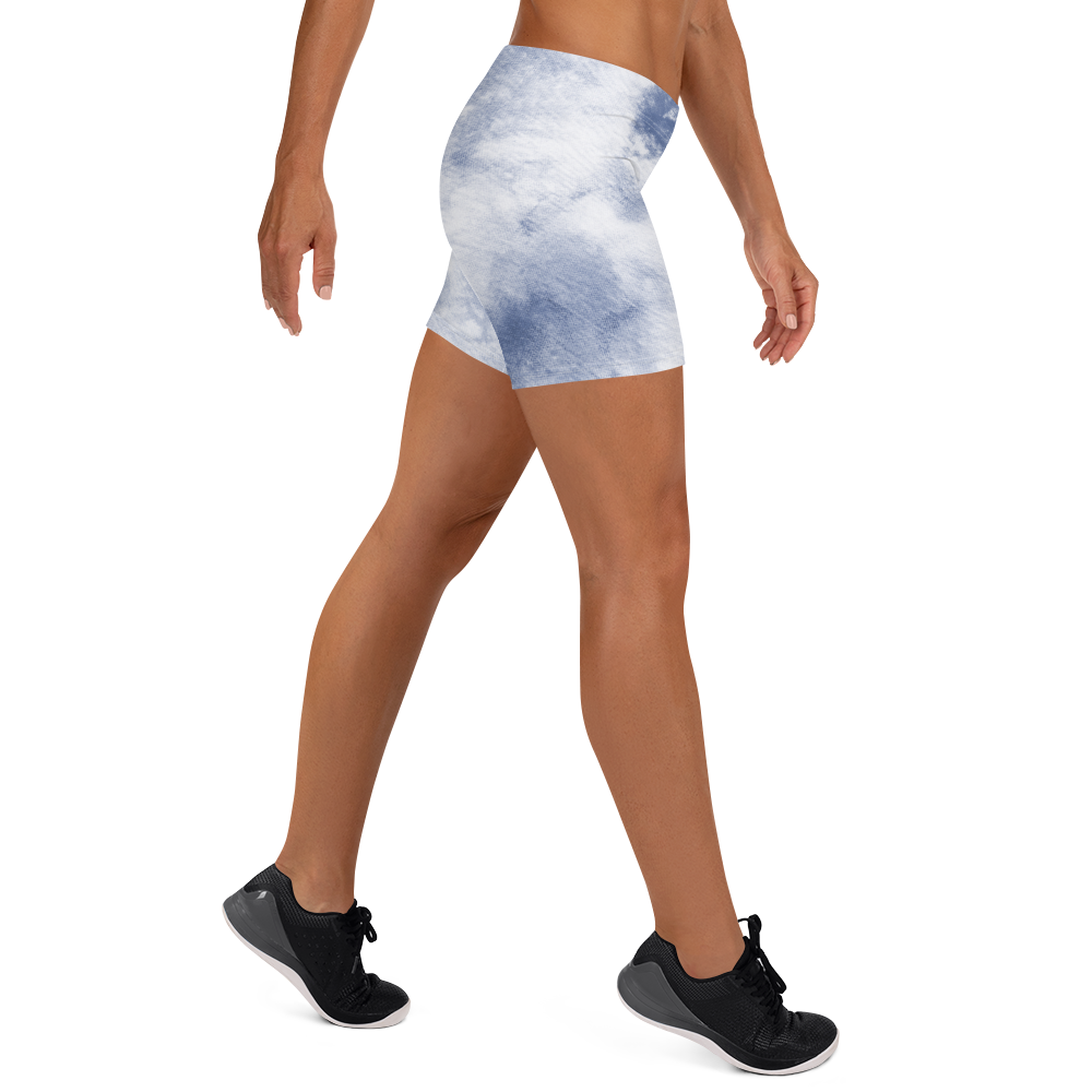 Alexa Sky Blue Tie Dye Shorts