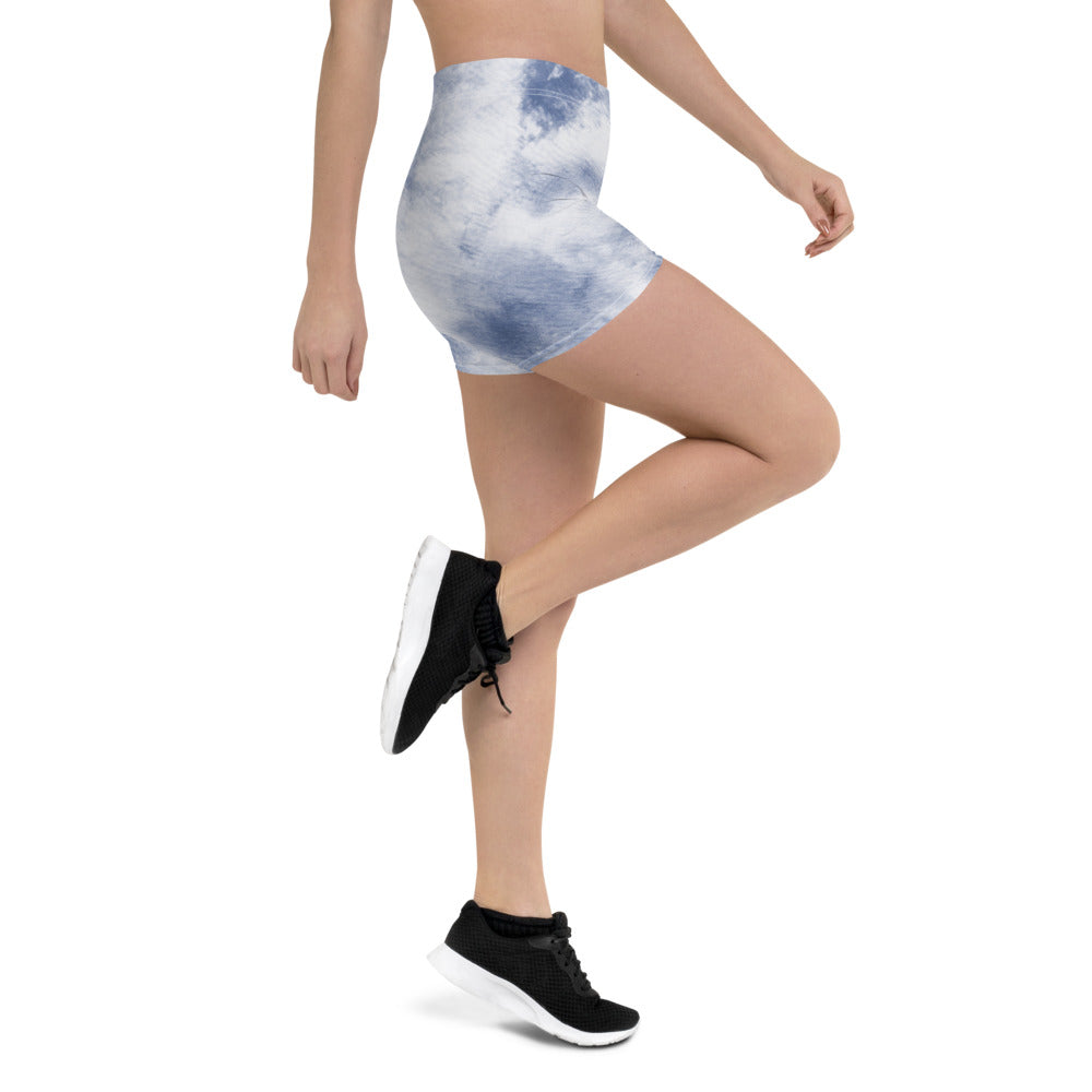 Alexa Sky Blue Tie Dye Shorts