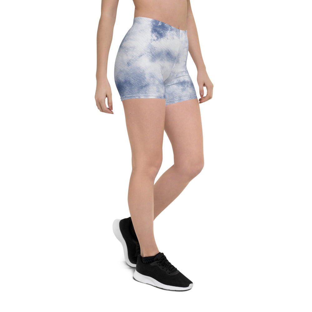 Alexa Sky Blue Tie Dye Shorts