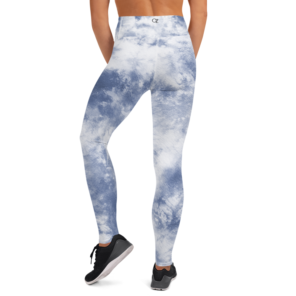 Alexa Sky Blue Tie Dye Capri Leggings