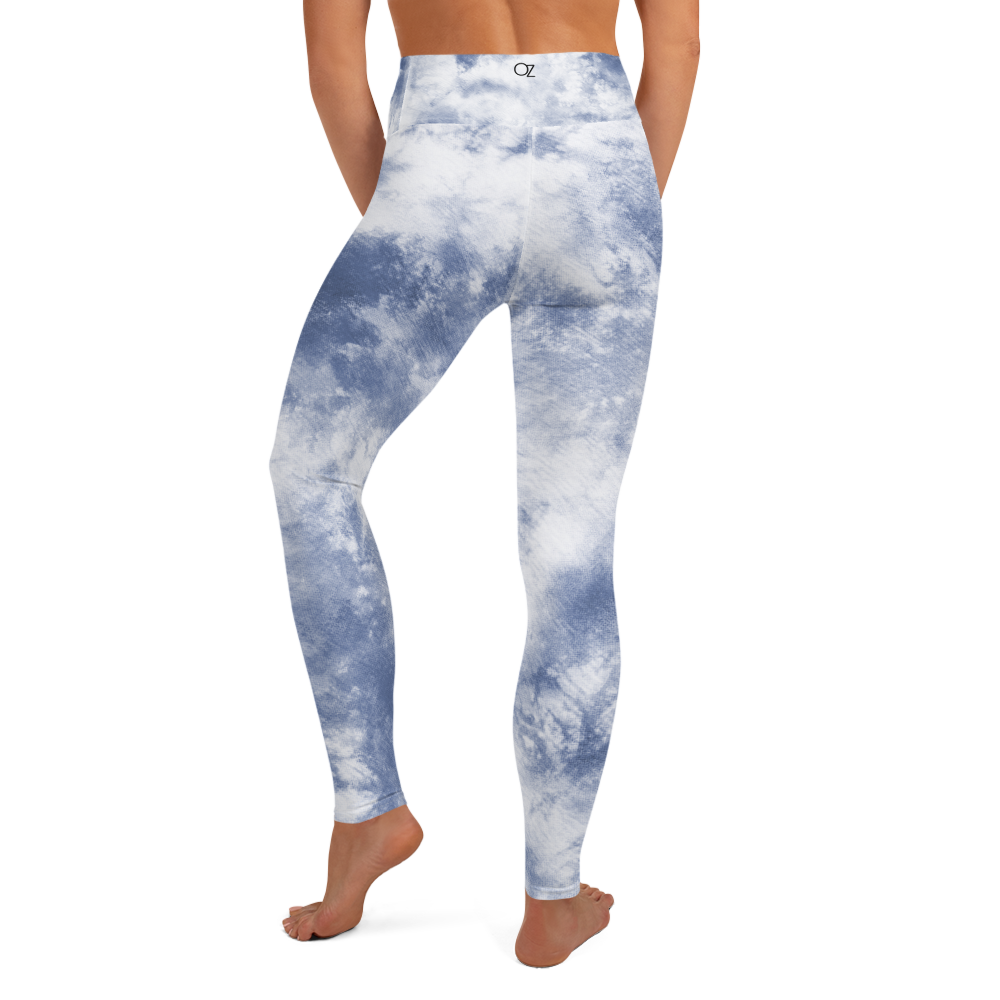 Alexa Sky Blue Tie Dye Capri Leggings