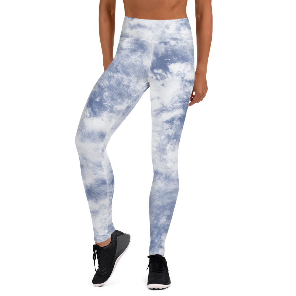 Alexa Sky Blue Tie Dye Capri Leggings