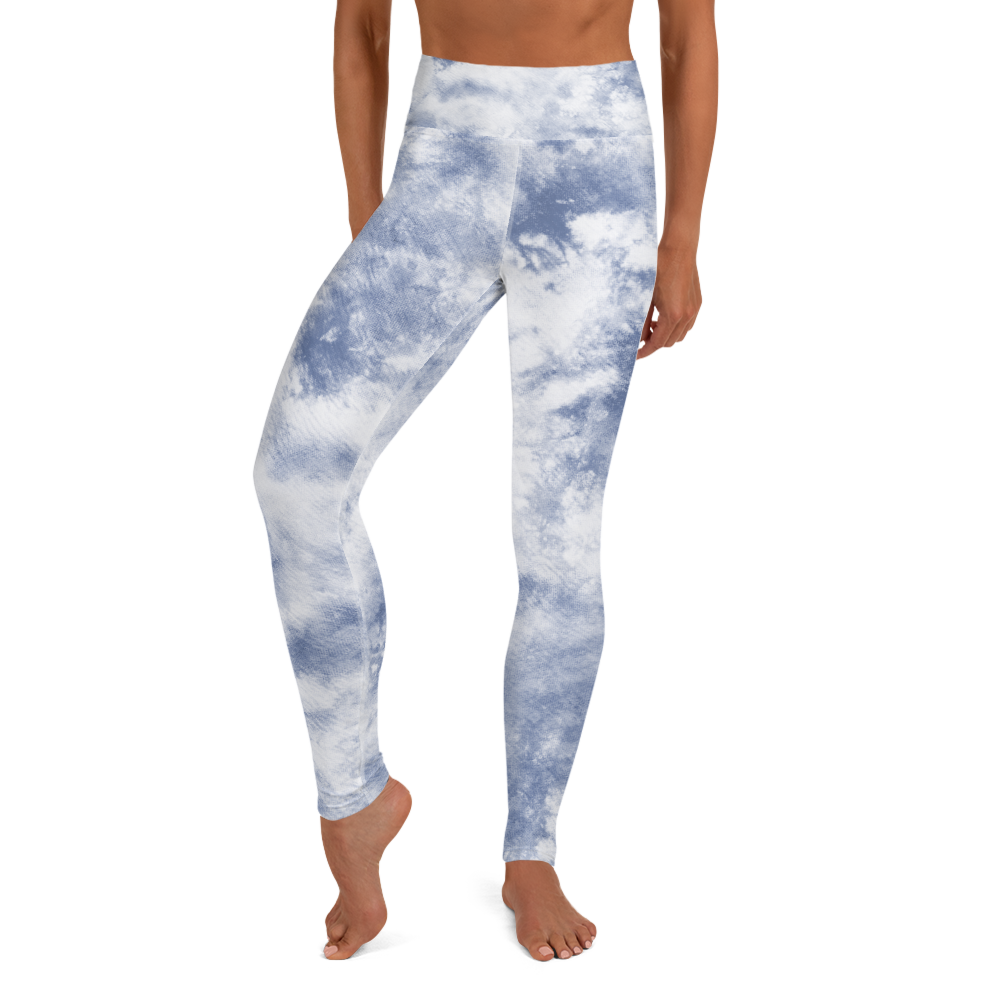 Alexa Sky Blue Tie Dye Capri Leggings