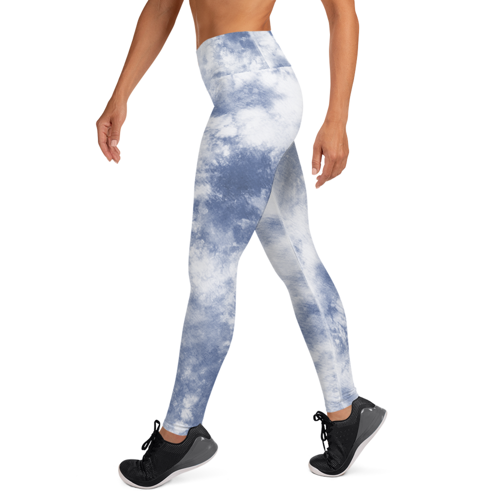 Alexa Sky Blue Tie Dye Capri Leggings