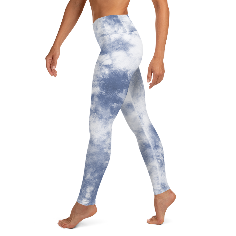 Alexa Sky Blue Tie Dye Capri Leggings