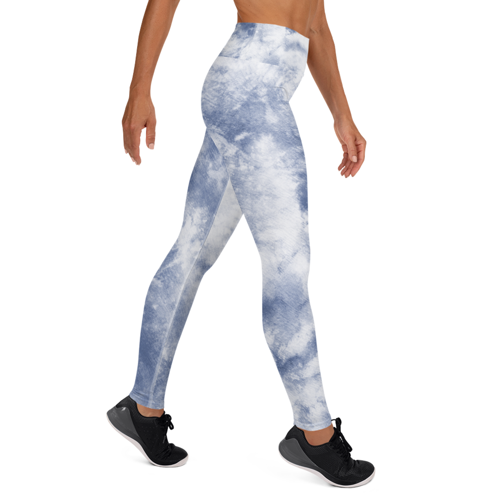 Alexa Sky Blue Tie Dye Capri Leggings
