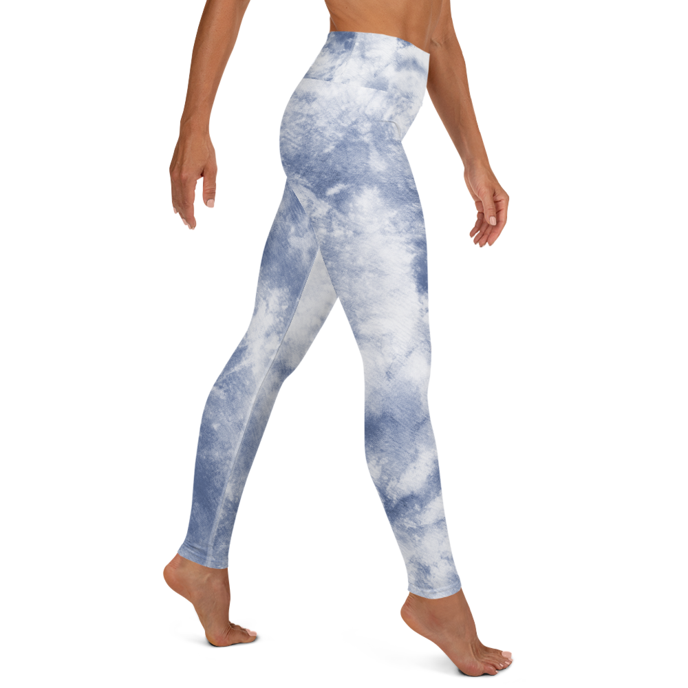 Alexa Sky Blue Tie Dye Capri Leggings