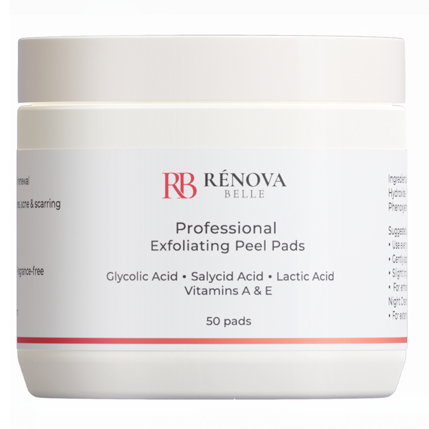 Glycolic Acid 15% + Salicylic Acid + Lactic Acid - Acne Treatment Exfoliating Pads