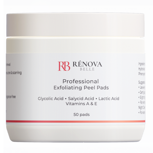 Glycolic Acid 15% + Salicylic Acid + Lactic Acid - Acne Treatment Exfoliating Pads