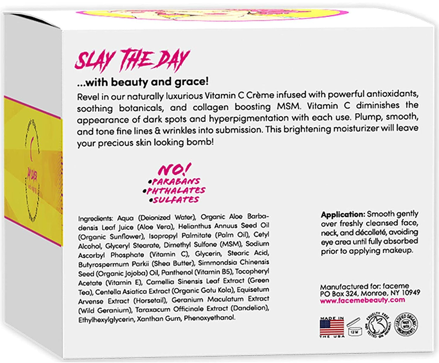 FACEME 15% Vitamin C Cream + Youth Promoting Antioxidants & Botanicals